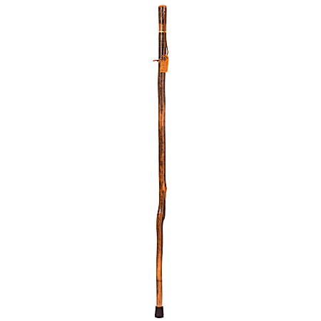 Brazos Walking Sticks™ Safari Leather Handle Exotic Wood Walking Stick, 58"