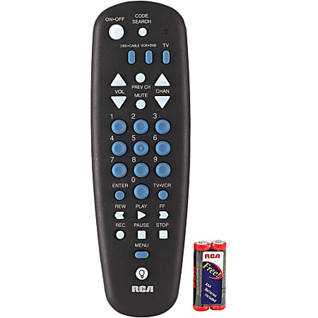 RCA 3 Device Universal Remote - For Satellite Box, Cable Box, TV, VCR, DVD Player