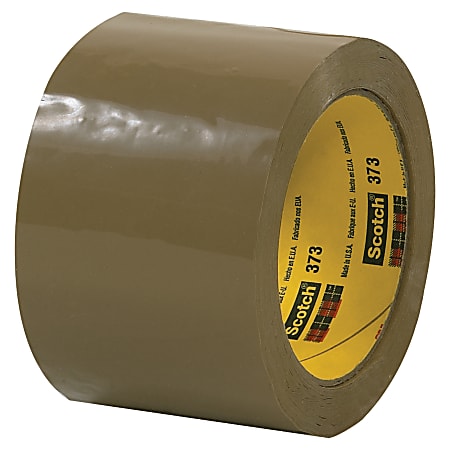 Scotch® 373 Carton-Sealing Tape, 3" Core, 3" x 110 Yd., Tan, Pack Of 6