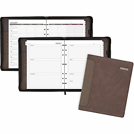 At-A-Glance® Express® Planner, Harrison, 8 1/2" x 11", Brown
