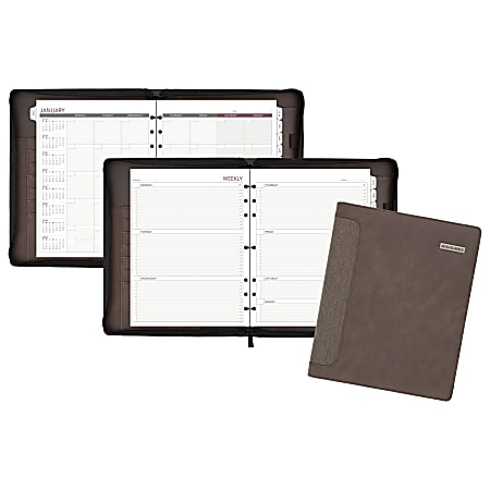At-A-Glance® Express® Planner, Harrison, 8 1/2" x 11", Brown
