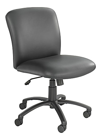 Safco® Uber Big And Tall 24-Hour Mid-Back Chair, Black Frame, Black, Option Arms Sold Separately