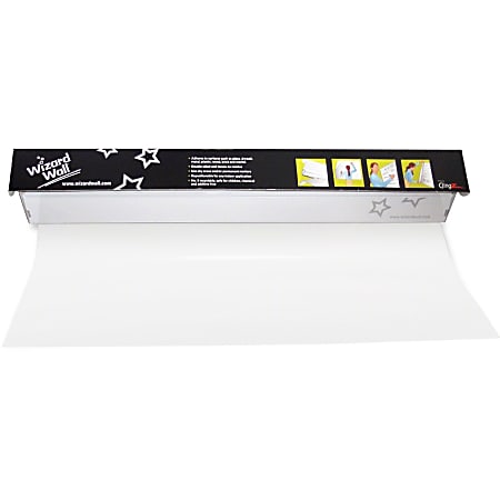 Wizard Wall® 28" System Non-Magnetic Dry-Erase Whiteboard, 27 1/2" x 260", Clear, 27525SBC