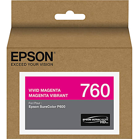 Epson UltraChrome HD T760 Original Ink Cartridge - Inkjet - Vivid Magenta - 1 Each