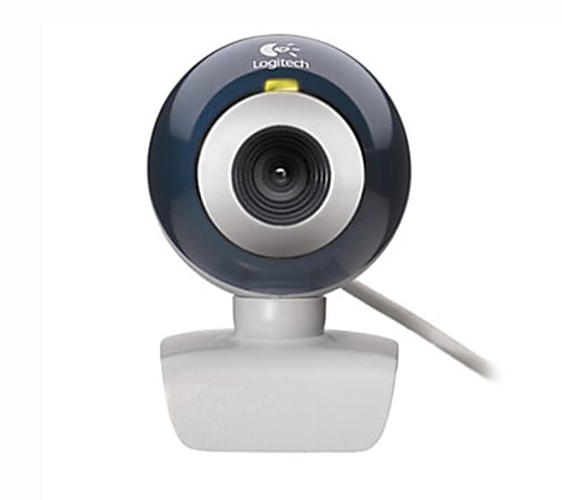 Lav aftensmad Centimeter Stor Logitech QuickCam Chat Web Camera WhiteBlue - Office Depot