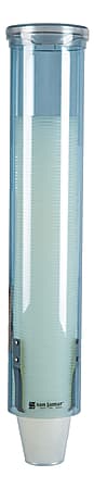 San Jamar® Paper/Plastic Cup Dispenser, For 3 Oz. to 5 Oz. Cups, Arctic Blue