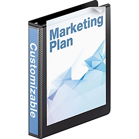 Wilson Jones® Premium One-Touch View 3-Ring Binder, 1 1/2" Round Rings, Black