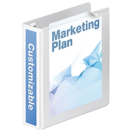 Wilson Jones® Premium One-Touch View 3-Ring Binder, 2" Round Rings, 50% Recycled, White