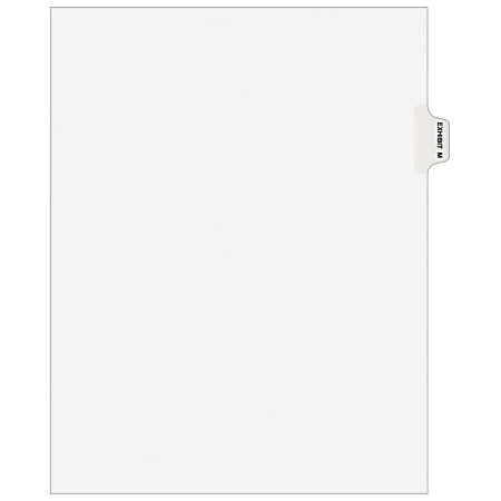 Avery® Avery-Style 30% Recycled Collated Legal Index Exhibit Dividers, 8 1/2" x 11", White Dividers/White Tabs, EXHIBIT M, Pack Of 25