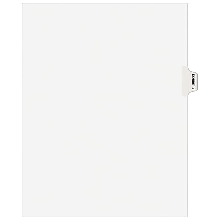 Avery® Avery-Style 30% Recycled Collated Legal Index Exhibit Dividers, 8 1/2" x 11", White Dividers/White Tabs, EXHIBIT N, Pack Of 25