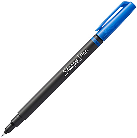 Sharpie S Gel Pens Medium Point 0.7 mm BlackBlue Barrel Blue Ink Pack Of 12  Pens - Office Depot