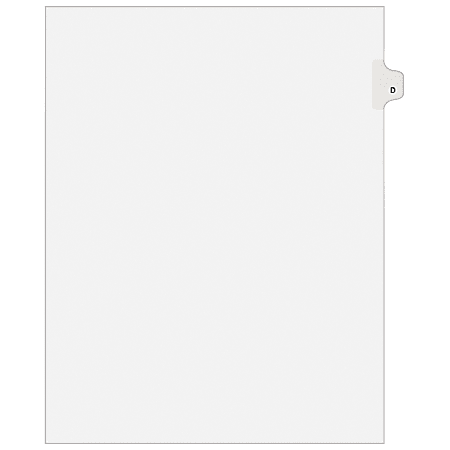 Avery® 30% Recycled Side-Tab Legal Exhibit Dividers, Tab Title D, Pack Of 25