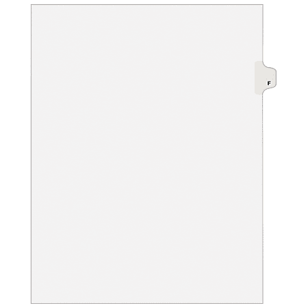 Avery® 30% Recycled Side-Tab Legal Exhibit Dividers, Tab Title F, Pack Of 25