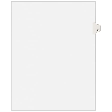 Avery® 30% Recycled Side-Tab Legal Exhibit Dividers, Tab Title F, Pack Of 25