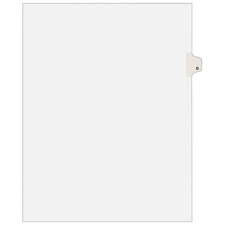 Avery® 30% Recycled Side-Tab Legal Exhibit Dividers, Tab Title G, Pack Of 25