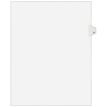 Avery® 30% Recycled Side-Tab Legal Exhibit Dividers, Tab Title G, Pack Of 25