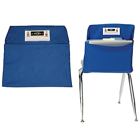 Seat Sack Chair Pocket, Medium, 15", Blue, Pack Of 2