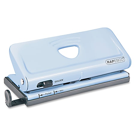 Rapesco Adjustable 6-Hole Organizer/Diary Punch, Powder Blue