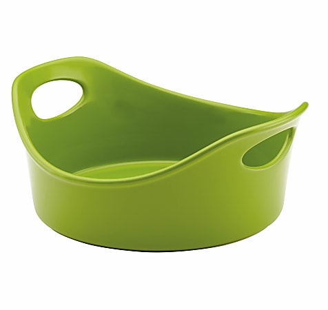 Rachael Ray Stoneware Round Baker, 1.5 Qt, Green
