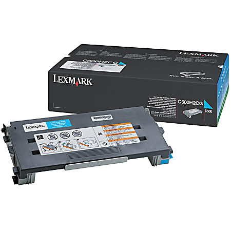 Lexmark™ C500H2CG Cyan High-Yield Toner Cartridge