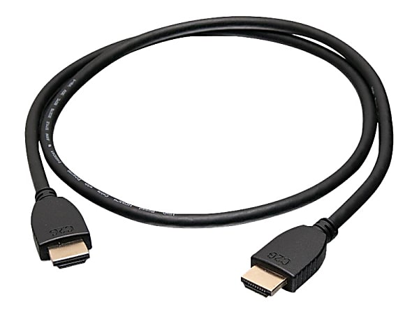 C2G 3ft 4K HDMI Cable with Ethernet - High Speed - UltraHD Cable - M/M - HDMI cable with Ethernet - HDMI male to HDMI male - 3 ft - shielded - black