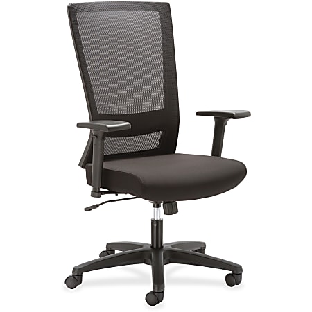 Lorell® Comfort Mesh High-Back Fabric Seat Chair, Swivel Tilt, Black