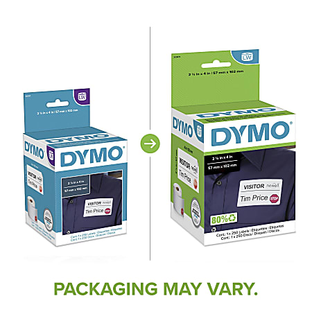 Dymo LabelWriter Time Expiring Adhesive Name Badge Labels