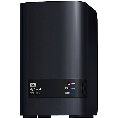 Western Digital® My Cloud EX2 Ultra Network Attached Storage Server, Marvell ARMADA 385 Dual-Core, 8TB HDD, WDBVBZ0080JCH-NESN