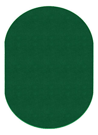 Flagship Carpets Americolors Rug, Oval, 12' x 15', Clover Green