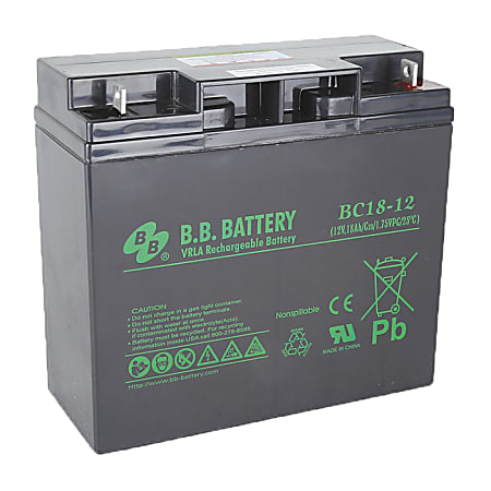 B & B BC Series Battery, BC18-12, B-SLA1218