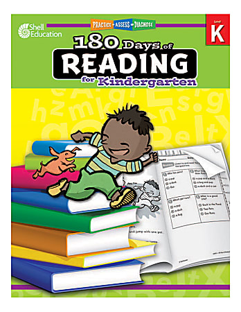 Shell Education 180 Days Of Reading Workbook, Kindergarten