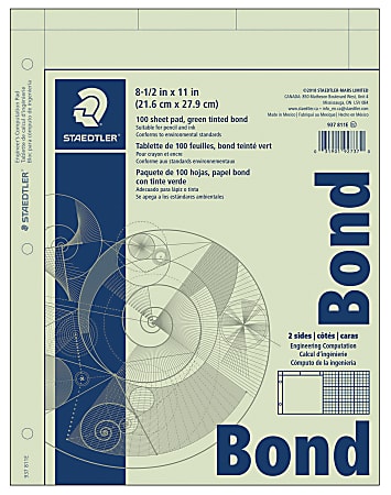 Ampad Graph Pad 50 Sheets Both Side Ruling Surface 15 lb Basis Weight  Tabloid 11 x 17 White Paper Chipboard Backing Smudge Resistant 1 Pad -  Office Depot