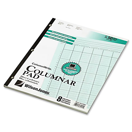 Wilson Jones Columnar Pad Side Bound With Shaded Columns 8 12 x 11 8 ...