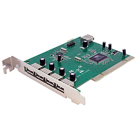 StarTech.com 7 Port PCI USB Card Adapter - PCI to USB 2.0 Controller Adapter Card - Full Profile Expansion Card (PCIUSB7) - USB adapter - PCI - USB, USB 2.0 - 7 ports