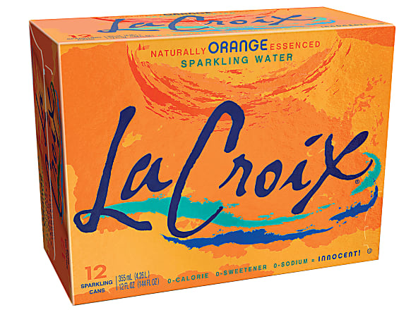 LaCroix® Core Sparkling Water with Natural Orange Flavor, 12 Oz, Case of 12 Cans