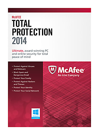 McAfee® Total Protection 2014, For 3 PCs, eCard