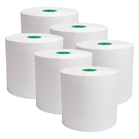 Cascades® For Tandem® TAD Hardwound 1-Ply Paper Towels, 100% Recycled, 1050' Per Roll, Pack Of 6 Rolls