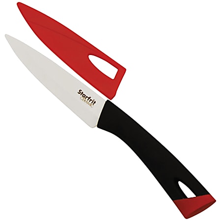 Starfrit® Ceramic Paring Knife, 4”, Red