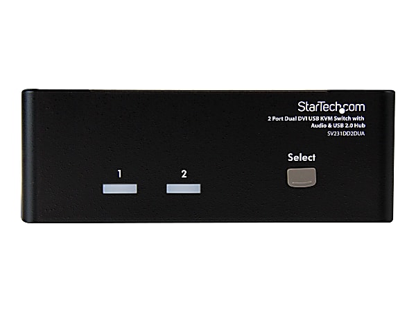 StarTech.com 2 Port Dual DVI USB KVM Switch with Audio & USB 2.0 Hub