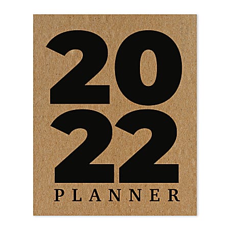 TF Publishing Monthly Planner, 8" x 6-1/2", Kraft, January to December 2022