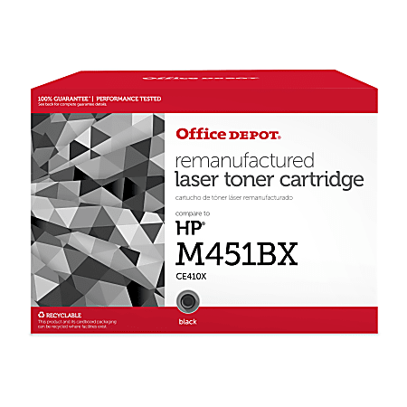 Office Depot® Remanufactured Black High Yield Toner Cartridge Replacement For HP M451BX, CE410X