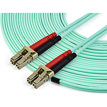 StarTech.com 15m OM4 LC to LC Multimode Duplex Fiber Optic Patch Cable ...