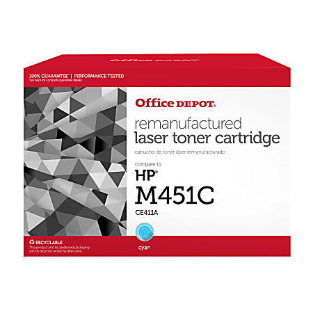 Office Depot® Brand Remanufactured Cyan Toner Cartridge Replacement For HP M451C