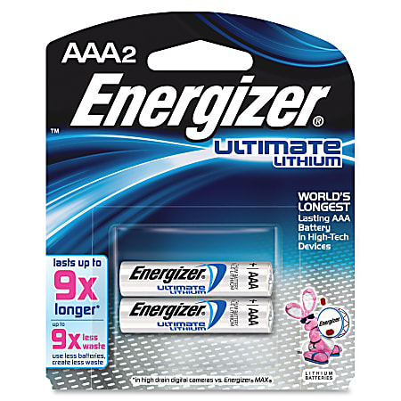 Energizer® e2 Lithium AAA Batteries, Pack Of 2