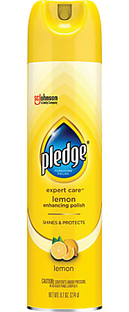 Pledge® Lemon Clean Furniture Spray, Lemon Scent, 9.7 Oz Can