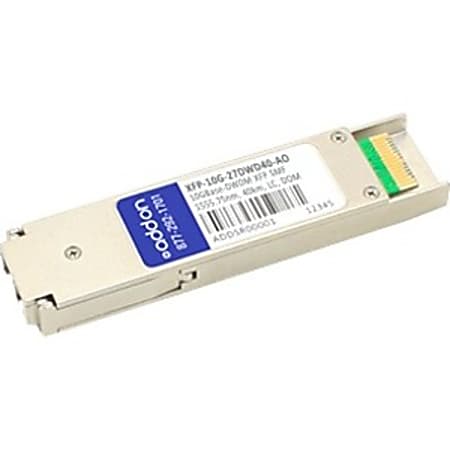 AddOn Alcatel-Lucent Compatible TAA Compliant 10GBase-DWDM 100GHz XFP Transceiver (SMF, 1555.75nm, 40km, LC, DOM)