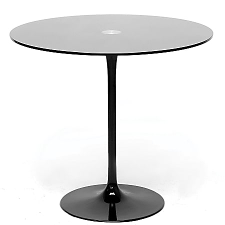 Baxton Studio Odensa Bistro Table, 28 11/16"H x 31 1/2"W x 31 1/2"D, Black