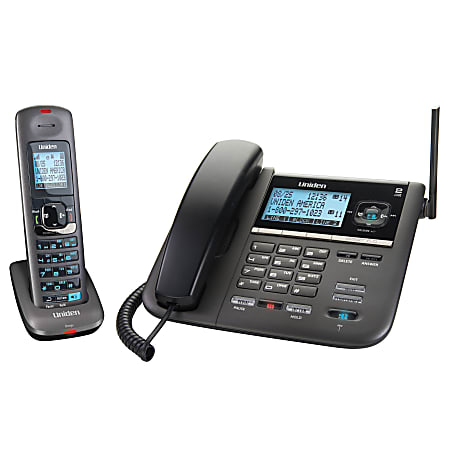 Uniden® DECT4096 2-Line DECT 6.0 Digital Corded/Cordless Phone With Digital Answering System