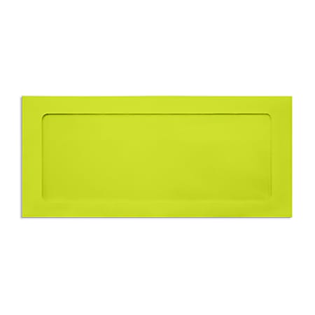 LUX #10 Envelopes, Full-Face Window, Peel & Press Closure, Wasabi, Pack Of 1,000