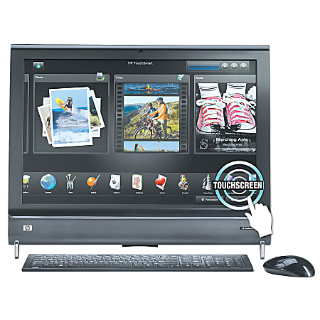 HP TouchSmart IQ504 Desktop Computer With Intel® Core™2 Duo Processor T5750, 22" Widescreen LCD